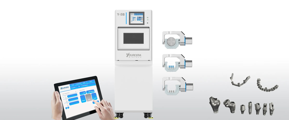 Load video: Yourcera Y 5W Dental Milling Machine